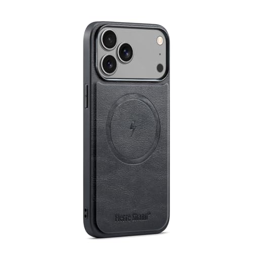 Coque cuir iPhone 17 Air noire magnétique fine et silicone