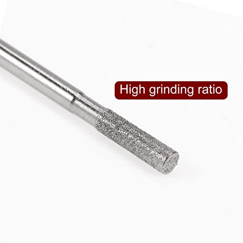 Juego de 30 fresas de diamante 3mm cabeza cilíndrica miniatura 5