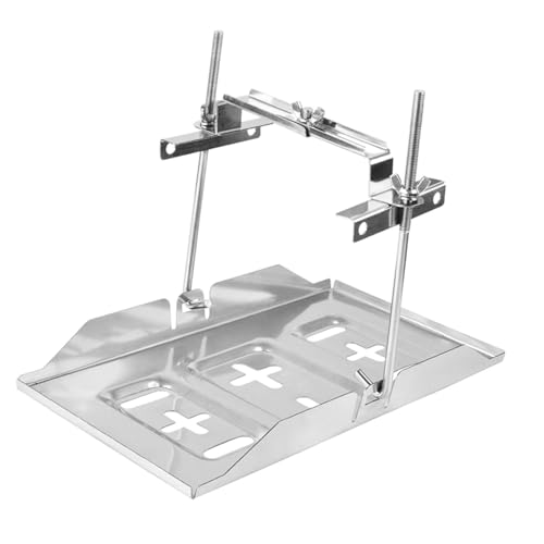 Soporte de batería ajustable fácil de instalar con base metálica duradera 5