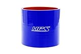 HPS HTSC-100-BLUE Silicone High Temperature 4-ply Reinforced Straight Coupler Hose, 100 PSI Maximum Pressure, 3