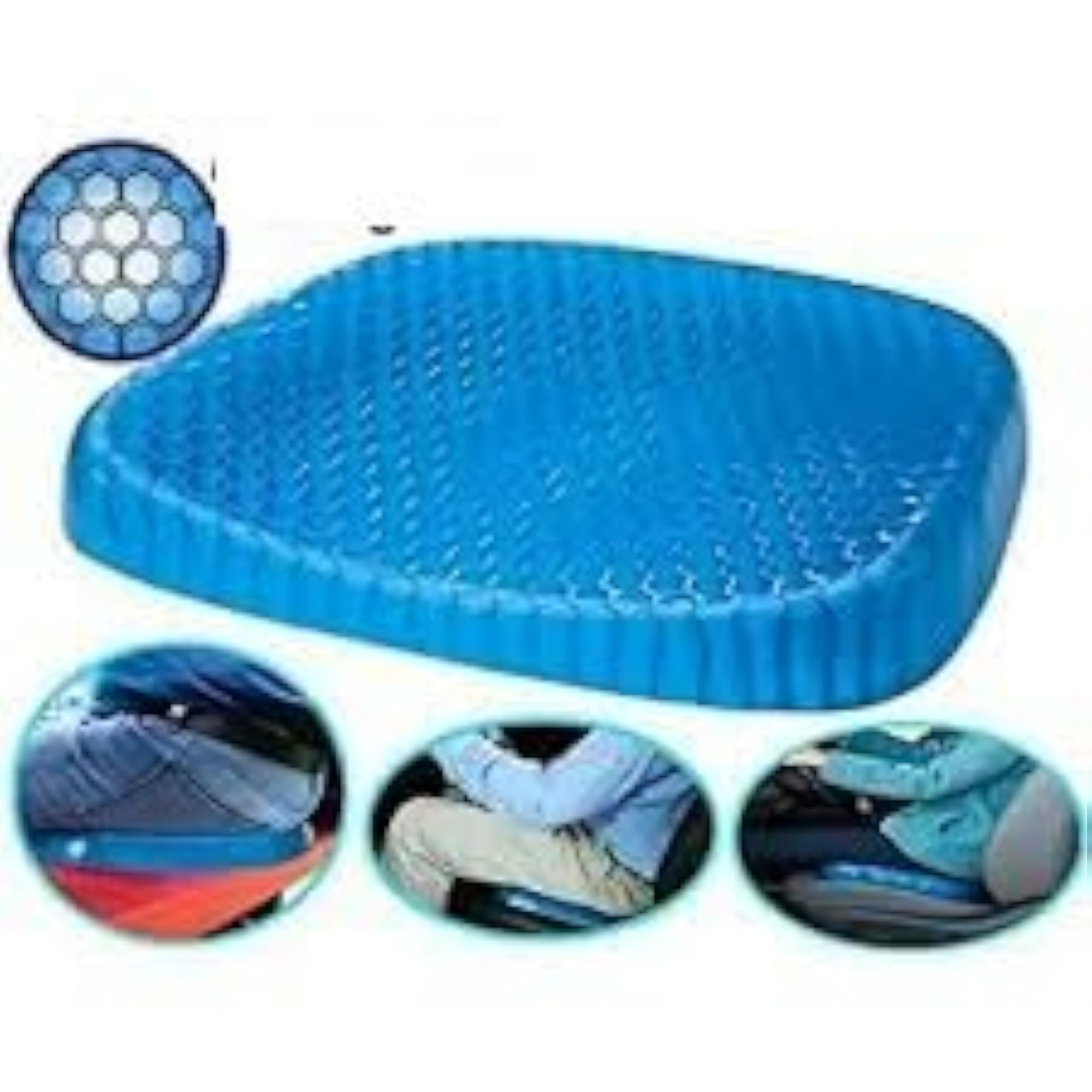 Egg Gel Seat Cushion with Non-Slip Cover