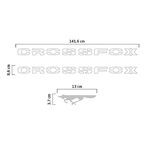 Kit Faixas Crossfox 2006/2007 Adesivo Lateral Prata Volkswagen