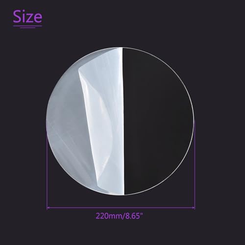 Image of DMiotech 9 inch Diameter 1.5mm Thick Acrylic Sheet Circle Round Disc PMMA Acrylic Board for Craft DIY Display Project Sign Blank Clear