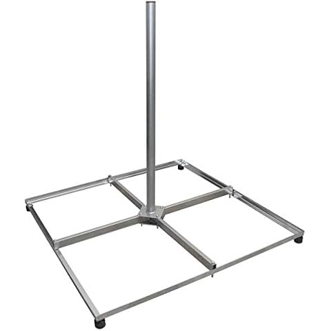 PremiumX Balkonständer 4X 50x50cm Stahl Holland 1m Mast Flachdachständer SAT-Ständer Halterung für Satelliten-Schüssel Cover