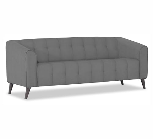 Image of Adorn India Mystic 3 Seater Sofa (Grey) (3 Year Warranty)