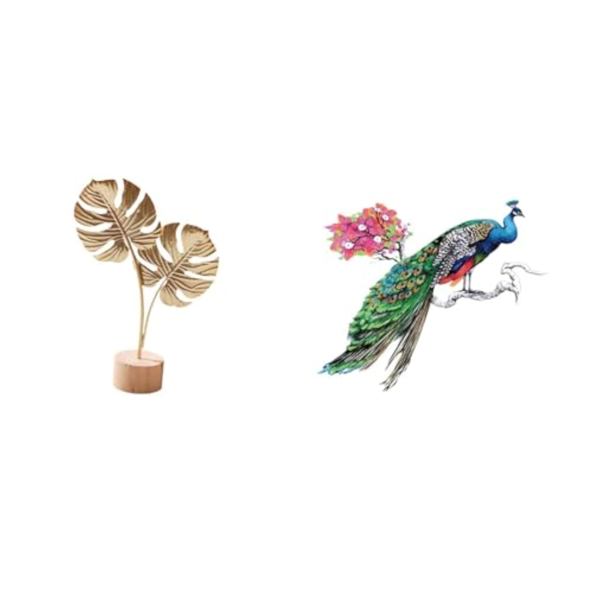 Nordic Abstract Metal Leaf Sculpture Ornament