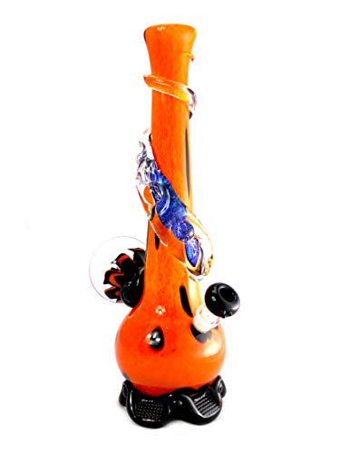 Noble Glass Edel Bong Handarbeit Bunte Dichro Marble Wasserpfeife Shisha ca. 35 cm – Bild 3