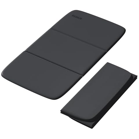 2-in-1 Foldable Fitness Mat 42 x 24 inches - Extra Thick 2/5 Inches Yoga Mat, Lightweight and Portable, Ideal for Yoga, Pilates, Full Body Workouts, Doubles as Step Stool, Yoga Block, Meditation Seat (Black-S) Cover