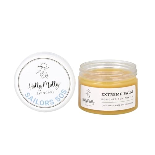Holly Molly - Bálsamo SOS Extremo Calmante e Hidratante, 100ml: Nutrición intensiva con Veggilanol Gold Lanolin, lanolina 100%, brindando una experiencia de belleza natural. Ideal para piel seca