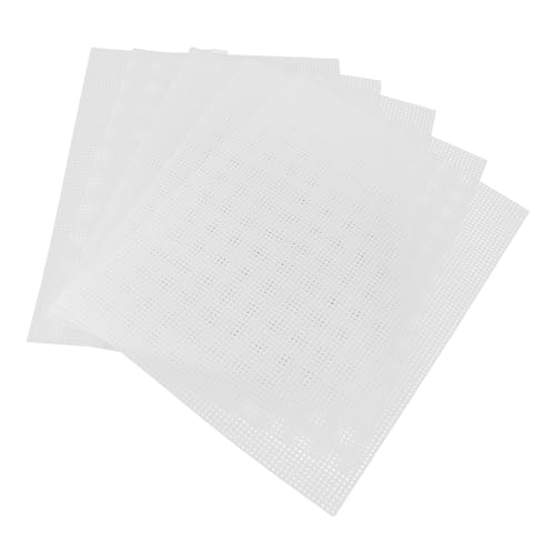 OVAQUIXI Hojas de Malla de Lienzo Plástico 10 Piezas 7 Cuentas para Bordados, Elaboración Hilo Acrílico, Proyectos Punto y Crochet, Paquete Integral con Diseño Personalizable, Adecuado