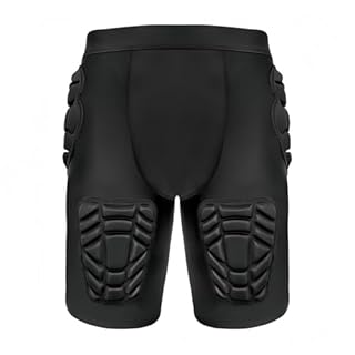 Topeter Cuissardes de compression rembourrées avec protège-hanches, cuisses, coccyx, protection contre les chocs, taille XL