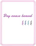 VUSIGN Petit tableau blanc à sec, 14'' x 11'', Mini Tableau blanc avec marqueurs pour réfrigérateur, mur, serrure, rose