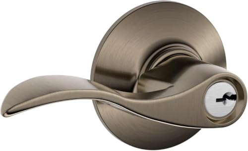 Image of SCHLAGE F51A Acc 620 Accent Keyed Lever, Antique Pewter (Pack of 8)
