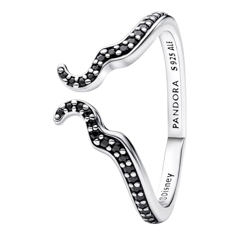 Bague Maleficent Disney argent et cristal noir cadeau d'anniversaire