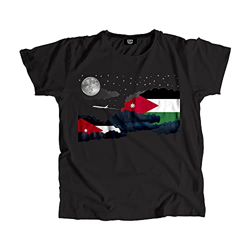 T-shirt Jordan Night Clouds pour homme et femme en coton noir style streetwear