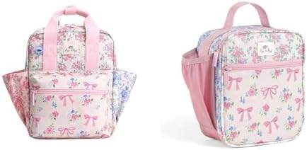 Itzy Ritzy Toddler Backpack & Coordinating Lunch Box Bundle Ribbons & Roses