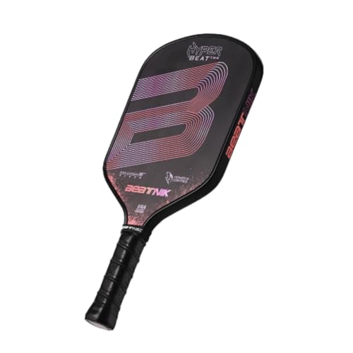 Beatnik Hyper Beat Two Pickleball Paddle I 16MM T700 Raw Carbon Fiber Paddle with Grit Surface for Maximum Spin & Control I Designed for Intermediate and Advanced Players