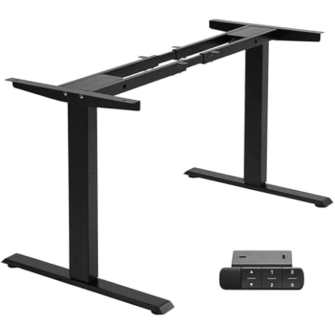 TOPSKY Dual Motor Electric Adjustable Standing Computer Desk for Home and Office (Black Frame only) Cover