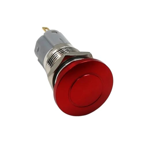 Interrupteur d'arrêt d'urgence métallique étanche vert 19mm haute résistance