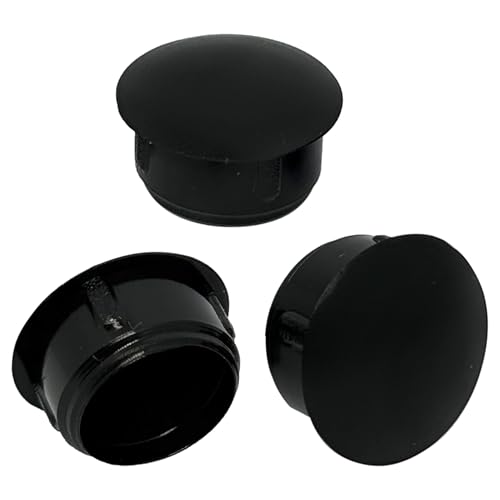 Image of (Pack of 40) Jet Black Plastic Hole Plugs 0.63 inch x 0.51 inch (16 x 13 mm), Drill Hole Cover Caps, Furniture Hole Plug, Screw Hole Plugs