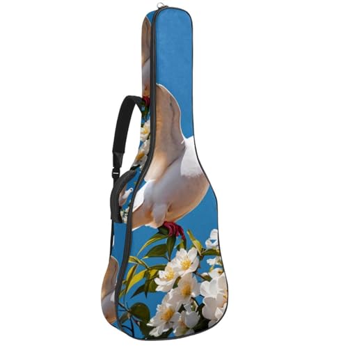 Protection améliorée guitare acoustique 40" avec motif poétique de colombe