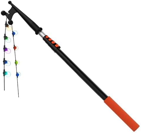 Buyplus Poste de gancho telescópico para barco, gancho para embarcación con poste de extensión telescópico de aluminio de 12 pies, mango