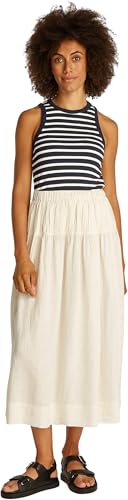 Tommy Hilfiger Damen Top Slim Rib Tank Top mit Stretch, Mehrfarbig (Dark Night Navy/Ecru STP), XXL – Ansicht 5