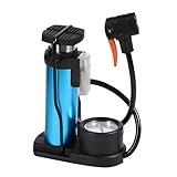CANNXI Bombas de aire para bicicletas de 140 PSI, bombas de aire para neumáticos con manómetro para bicicletas pequeñas, bombas de suelo para bicicletas de montaña