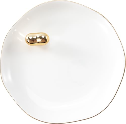 Lolalet リングホルダー セラミック製小物入れ ツリー型トレイ リング イヤリング ネックレス ジュエリー 装飾プレート 誕生日 結婚式 婚約ギフト