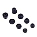 eBoot Replacement Earbuds Silicone Eartips Earpads Compatibe with Skullcandy Earphones, Black and Clear, 8 Pairs