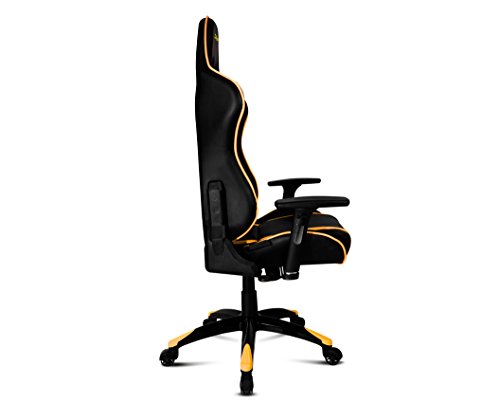 DR300BO-Sedia da gioco professionale, similpelle, braccioli 3D, pistone di classe 4, sedile reclinabile, altezza regolabile, reclinabile, cuscini lombari e cervicali, colore arancione - Sedia gaming - Immagine 7