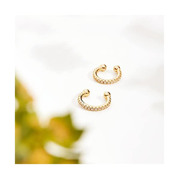 PAVOI-925-Sterling-Silver-14K-Gold-Plated-Cubic-Zirconia-Sparkling-Round-Huggie-Ear-Cuff-Gold-Earrings-for-Women-Clip-On-Cartilage PAVOI 14K Gold Plated 925 Sterling Silver Cubic Zirconia Sparkling Round Huggie Ear Cuff Earrings in Rose Gold, White Gold and Yellow Gold
