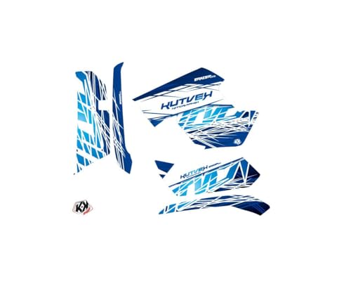 Kit déco Yamaha Grizzly 550-700 bleu Eraser rénovation carénage quad rayé