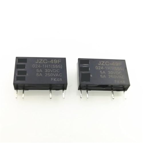 Relais HF49FD JZC-49F 024-1H1 24V contacts alliage haute conductivité x50