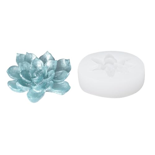 Ideen mit Herz Moule en silicone en forme de fleur, d'anniversaire, décoration de table, moule pour plâtre marbre, béton, bricolage, taille de l'objet : 6,1...