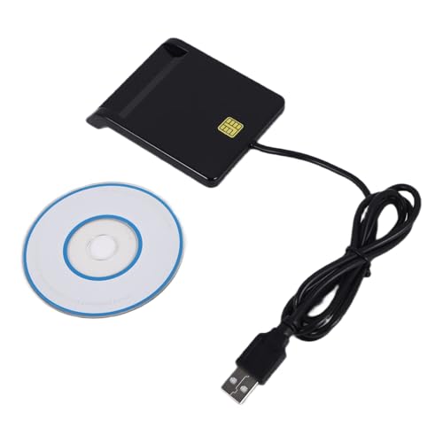 Buerjia Lecteur de Carte à Puce USB pour Carte Bancaire IC/ID Lecteur de Carte EMV Haute Qualité pour 7 8 10 pour Linux OS USB- ISO 7816