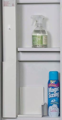Iron-A-Way E-46-L Ironing Center - 46\" Built-in Ironing Board with Electric System, Light, and Timer - Left Hinged Door - White - Thumbnail 3