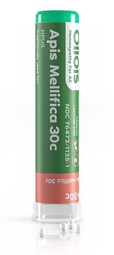 OLLOIS Apis Mellifica 30c, Organic, Lactose-Free Homeopathic Medicine, 80 Pellets (Pack of 1)