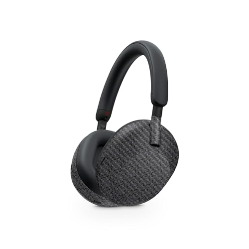 Image of MightySkins Carbon Fiber Skin Compatible with Sony WH-1000XM5 Headphones - Glamorous | Protective, Durable Textured Carbon Fiber Finish | Easy to Apply, Remove, and Change Style