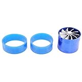 Material: Aluminium + Silikon Bigsweety Auto Modifikation Lufteinlass Turbo Gas Kraftstoffsparer Fan Turbo Kompressor Turbine Fit für Luftansaugschlauch