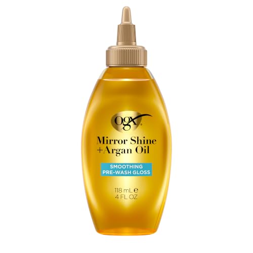 OGX Mirror Shine + Argan Oil Pre-Wash Hair Gloss, 4 fl oz - image 1
