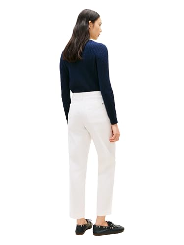 Image of Tommy Hilfiger Women's Twill Straight Chino Pants with Stretch Mid Rise Ankle Pants
