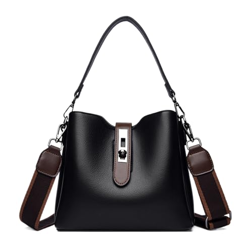 Bolso De Cubo - Bolso Tote, Bolso De Cuero, Carteras Tote De Cuero Al, Bolsas Con Correas Ajustables, Bolso De La Marca Hobo Multi Bolsillos | Para Las Señoras De Compras De La Esposa, Negro,