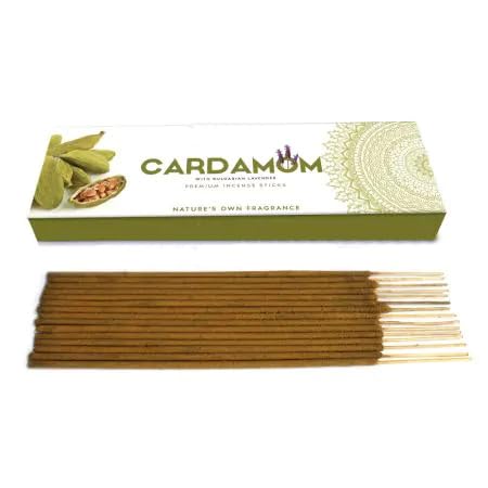 Varillas de incienso de cardamomo con lavanda búlgara, varillas de incienso de primera calidad con aroma puro de oración Agarbatti, varillas de fragancia de alta calidad (1000 gramos)