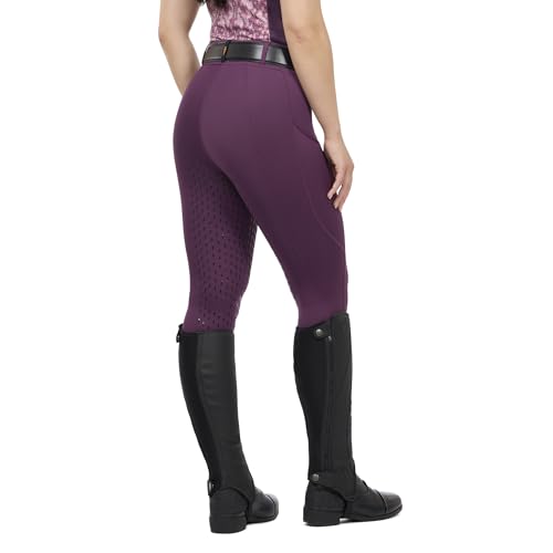 Image of Kerrits Women's Coolcore Full Leg Grip Horse Riding Tights - Cooling Equestrian Leggings, Silicone Grip, Pockets