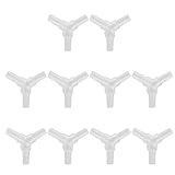 Slaxry 10Pcs 3 Way Y-shaped Clear Air Oxygen Valves Connector for Aquarium Fish Tank Tubing