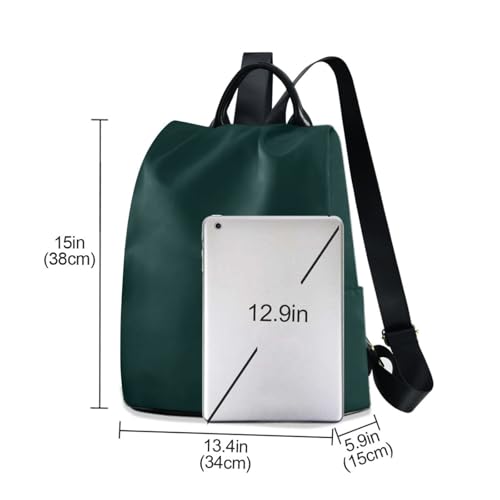 Sac à dos noir et vert avec compartiment antivol - 6