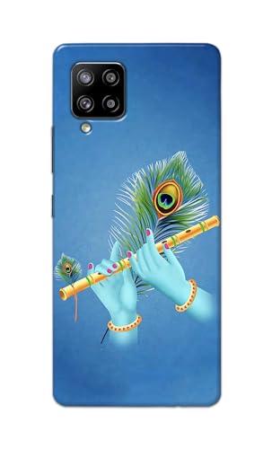 Image of PRINTFIDAA Printed Hard Back Cover Case for Samsung Galaxy M42 5G | Samsung Galaxy A42 5G Back Cover (Flute in Krishna Hands) -112