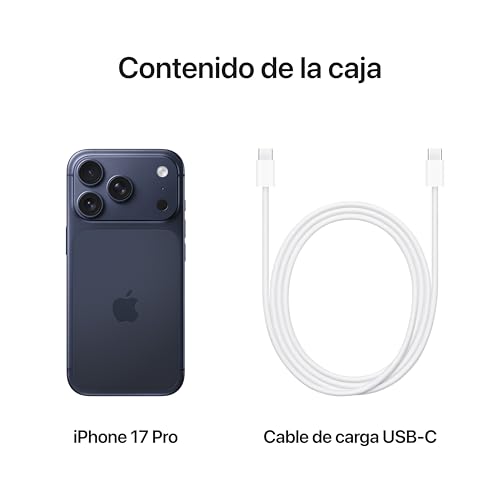 Apple iPhone 17 Pro de 256 GB: Pantalla de 6,3 Pulgadas con Promotion hasta 120 Hz, Chip A19 Pro, autonomía revolucionaria, Sistema de cámaras Pro Fusion con cámara Frontal Center Stage; Azul Intenso - Imagen 7