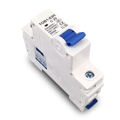 Disjoncteur AC MCB TOB1-63H courbe C 20A 1P pour protection de circuit - 2